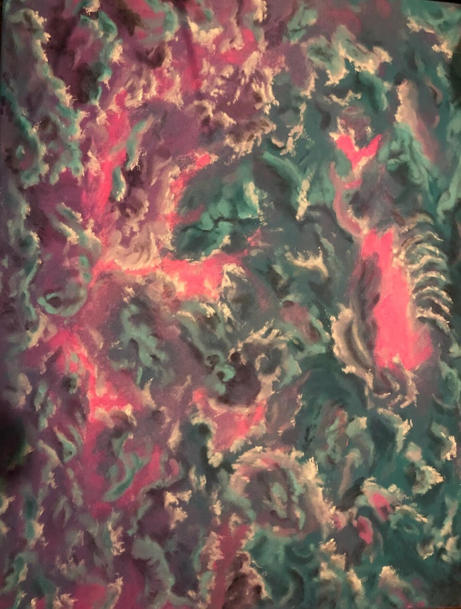 **Sold" $275 ready to hang canvas 24"w x 18"h