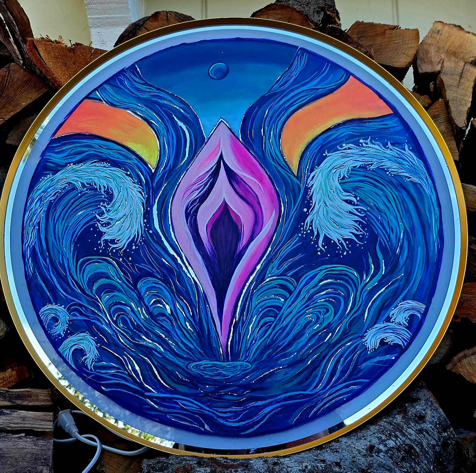 PS Experience You is going live at Know Other Festival in Joshua Tree April 16-19, 2026. The circular edge of painting lights up. $5,500 sale form opens after event.